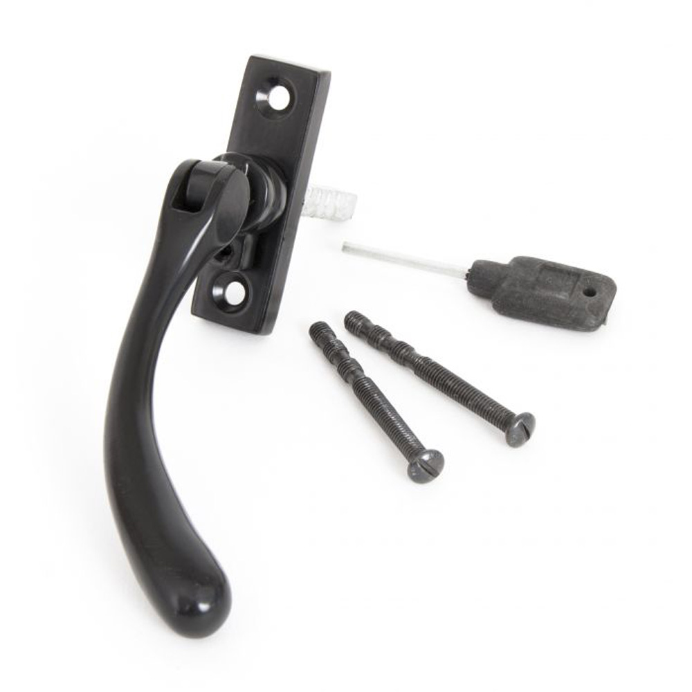 From the Anvil Slim Peardrop Espag Window Handle - Black (Right Hand)